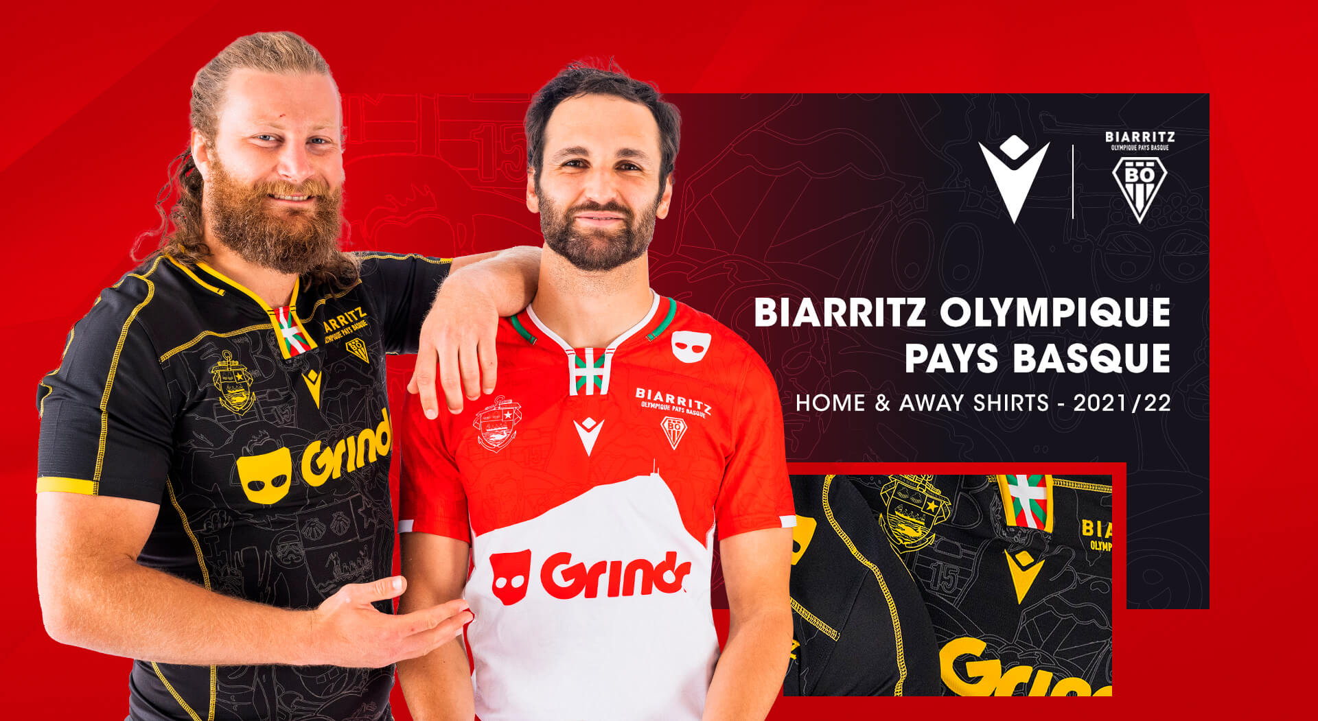 THE BO FAMILY AND THE BASQUE SOUL ON BIARRITZ OLYMPIQUE PAYS BASQUE NEW JERSEYS